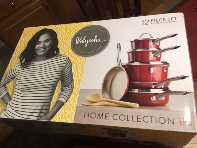 Ayesha Home Collection Porcelain Enamel Nonstick Cookware Set, 9-Piece,  Twilight Teal 