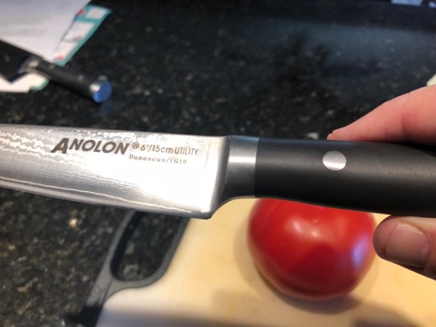 Amazon Com Anolon Suregrip Japanese Stainless Steel Knife Kitchen